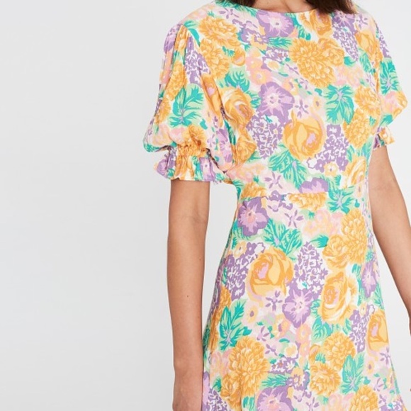 Faithfull the Brand Florence Mini Dress ADE Floral NEW - Picture 2 of 4